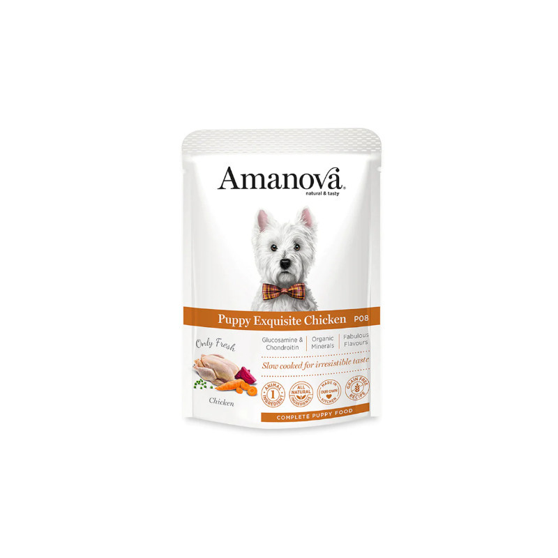 AMANOVA SAQ. PUPPY  CHICKEN 300G x12
