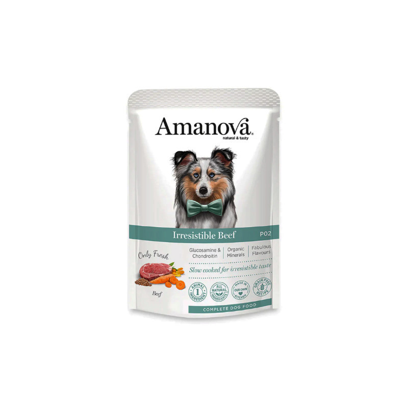 AMANOVA SAQ. WET DOG BEEF 12 x 300G
